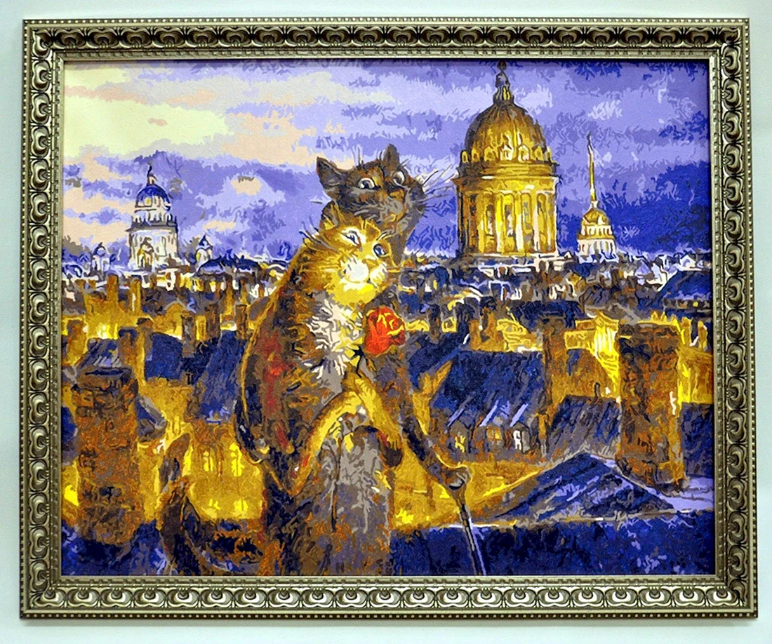 Коты Петербурга художник Владимир Румянцев