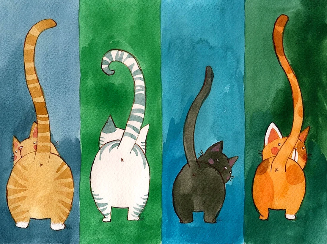 Коты рисунки