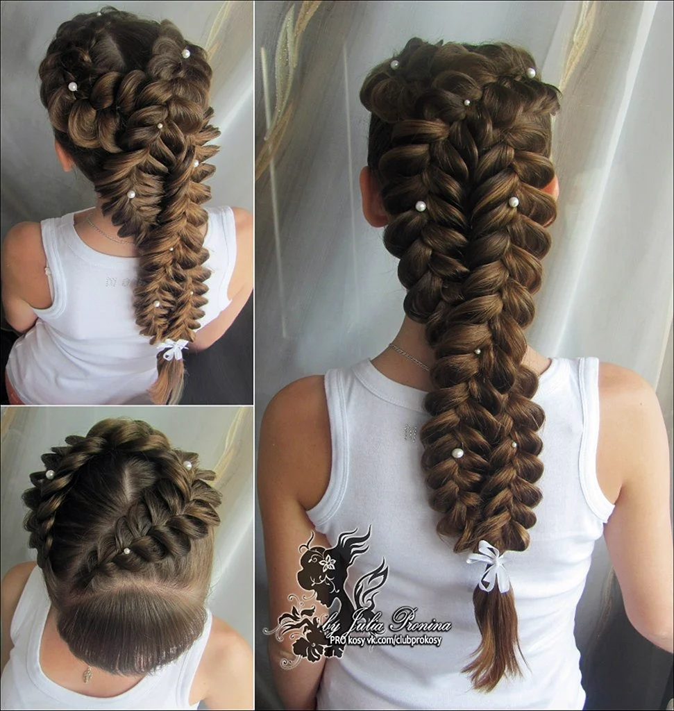 Красивые прически с плетением для девочек