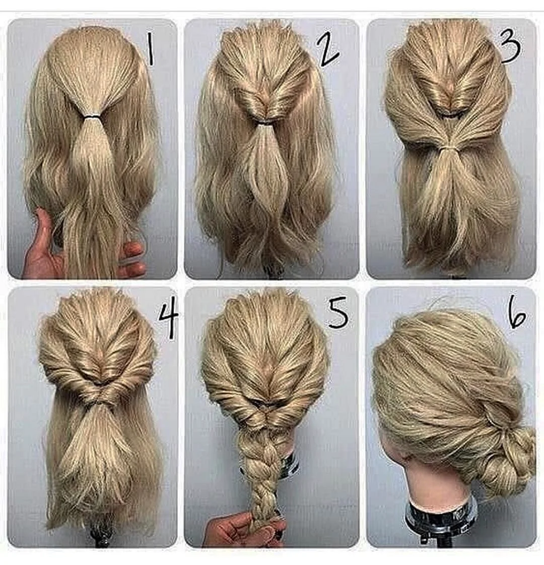 Лёгкие причёски на сдние во
