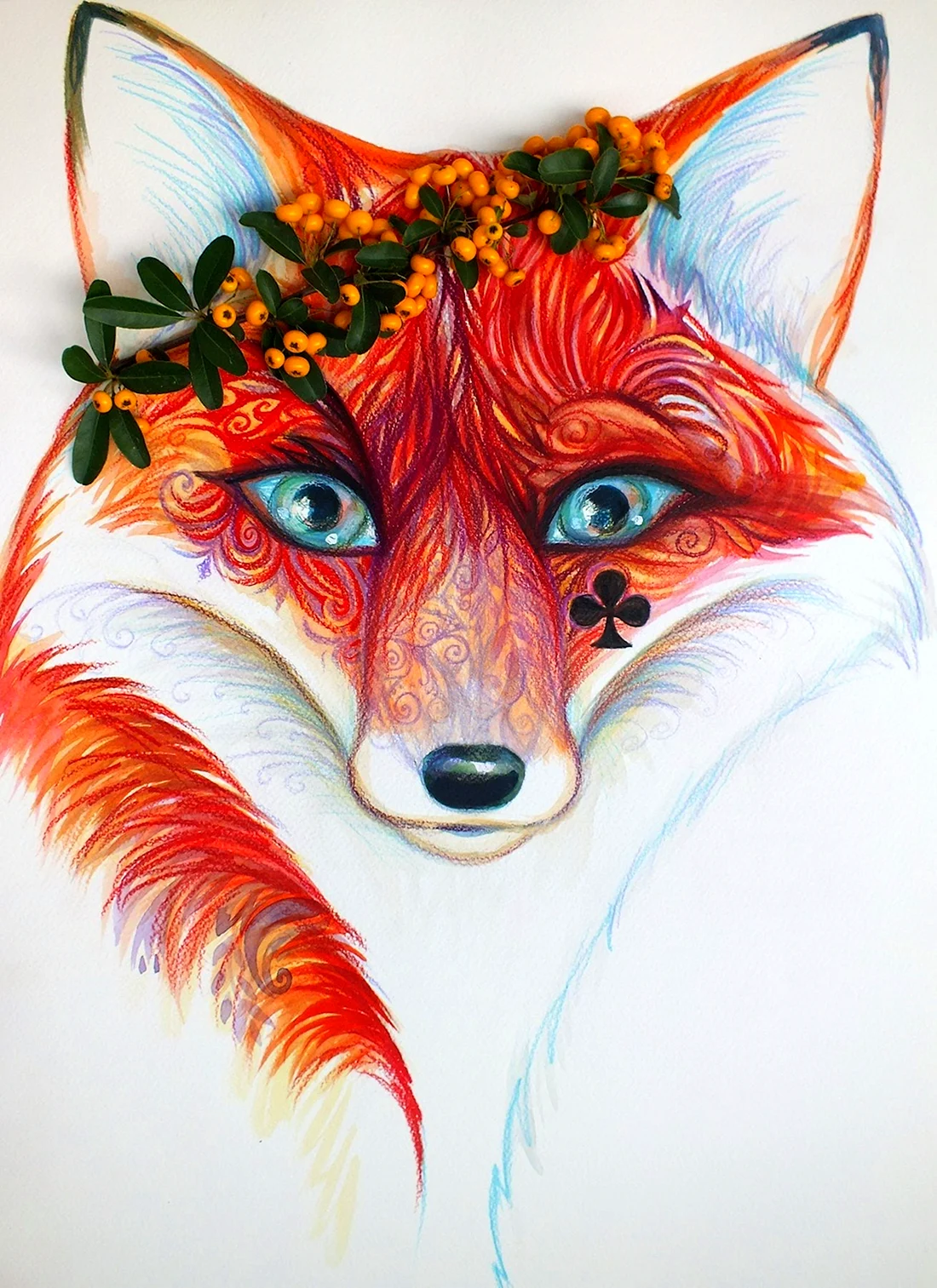 Лиса рисунок