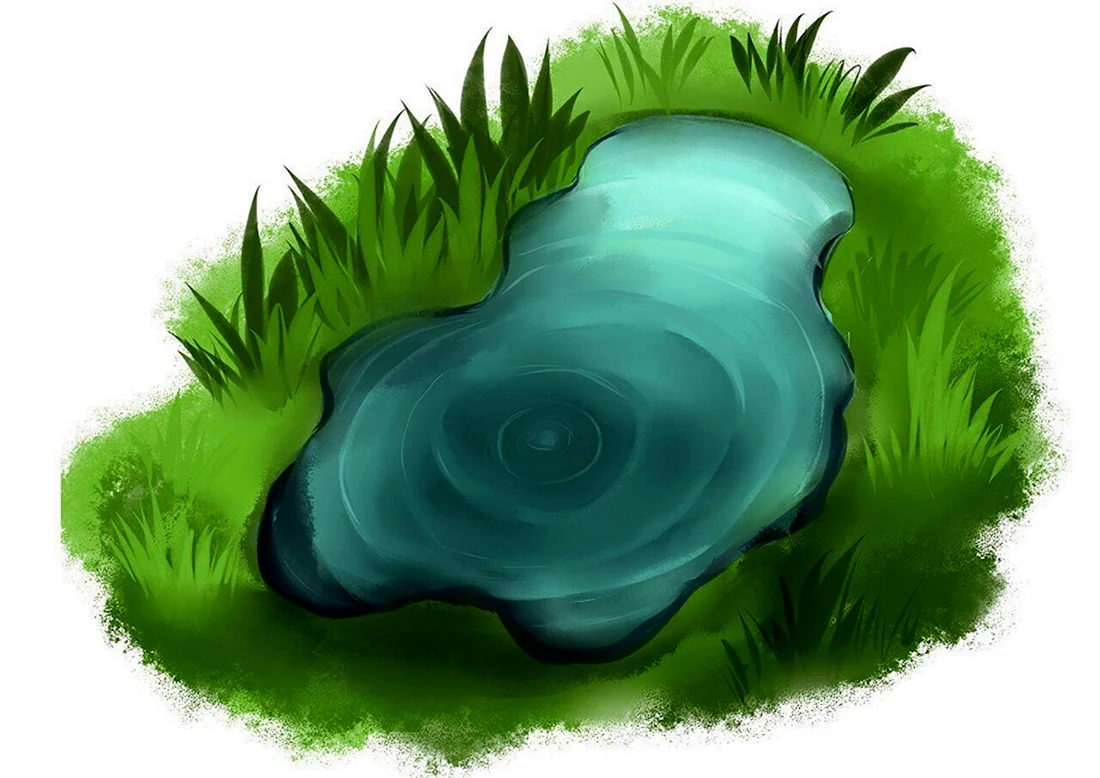 Лужа мультяшная