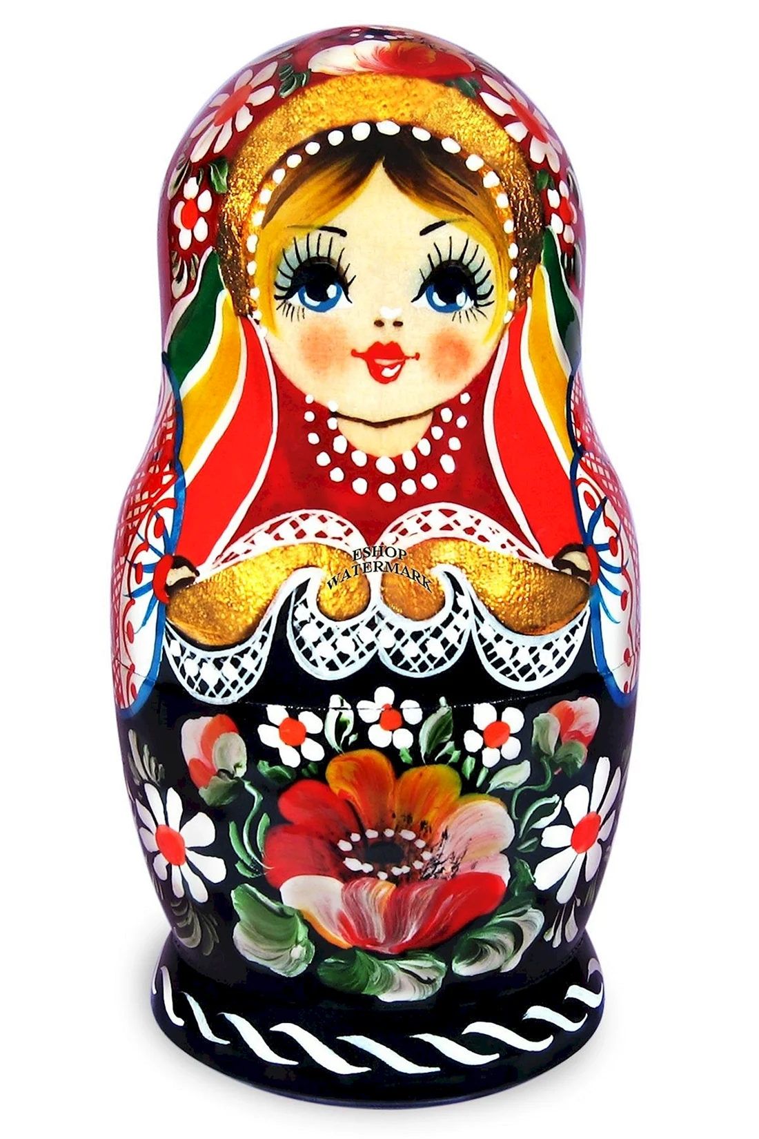 Матрешка Дымковская роспись