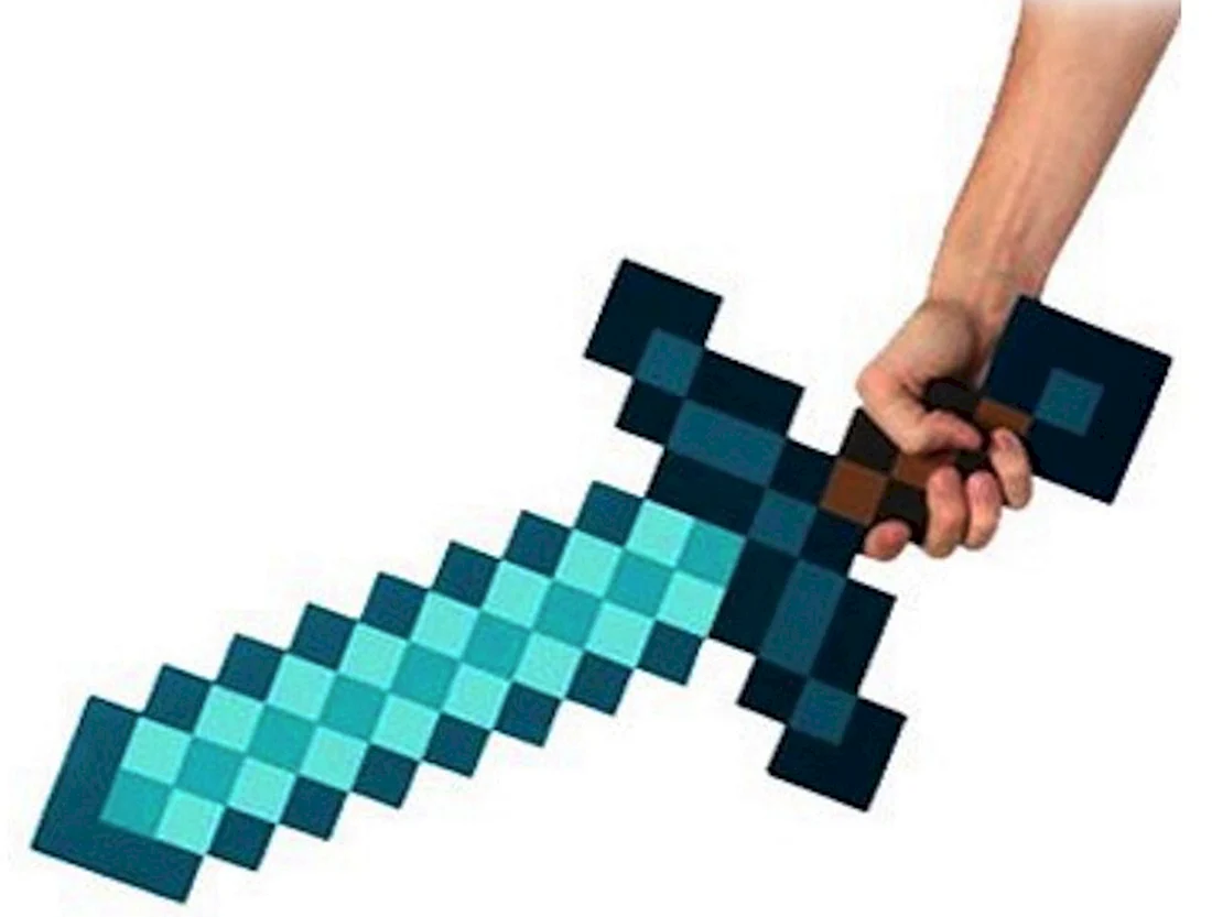 Minecraft Стив с алмазным мечом