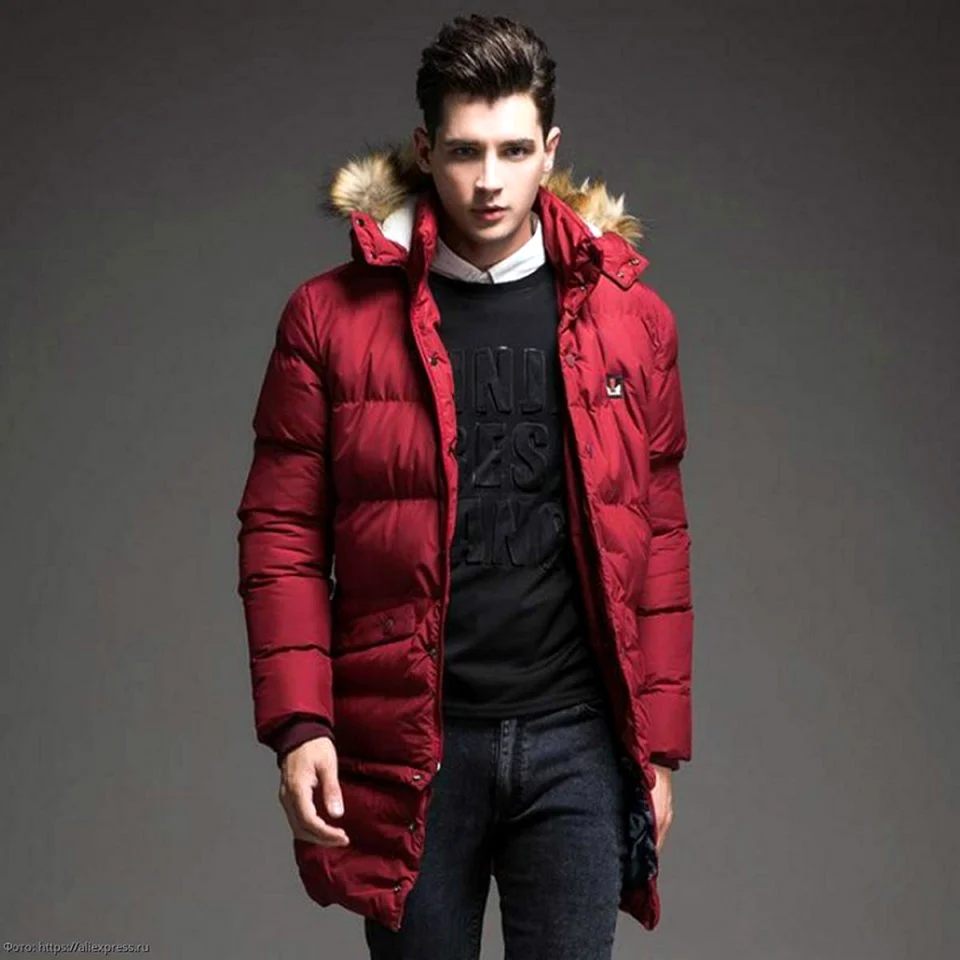 Мужская куртка парка long Puffer with Heavyweight lining