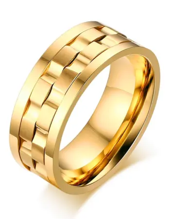 Мужское обручальное кольцо золотое