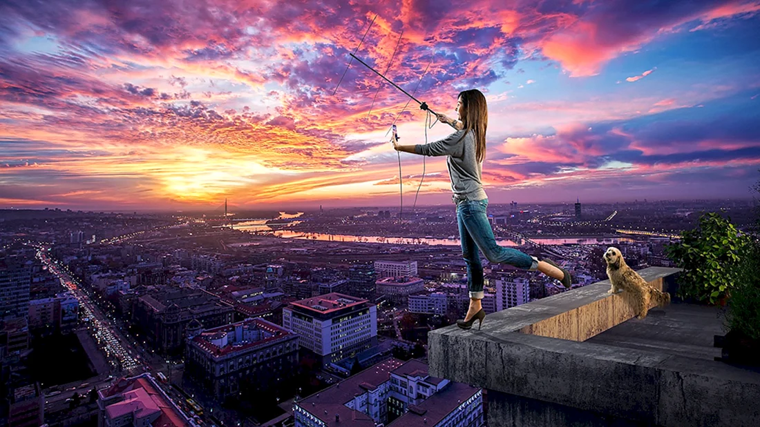 На крыше