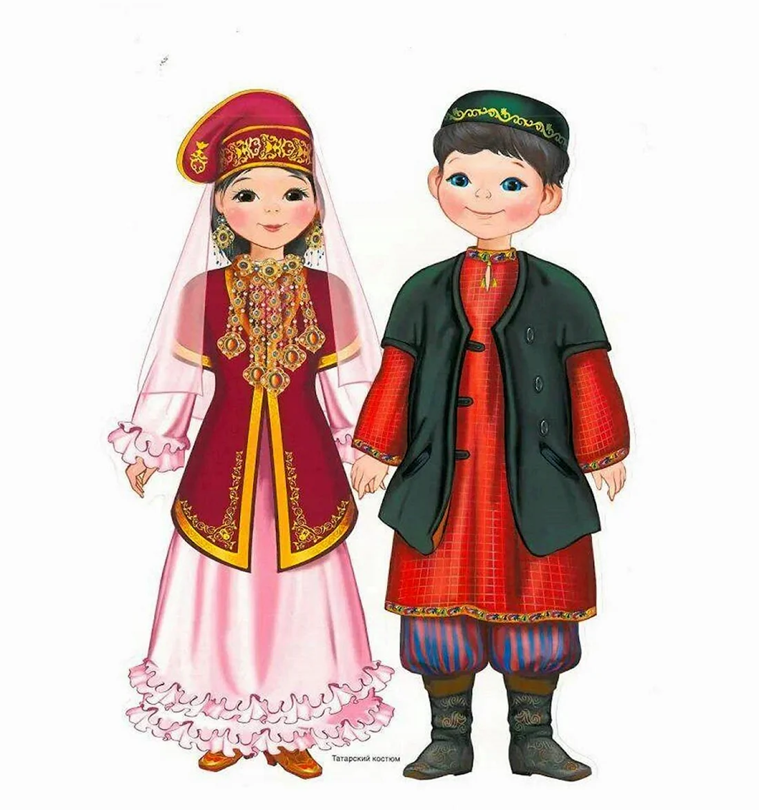 Национальный национальный костюм Татаров