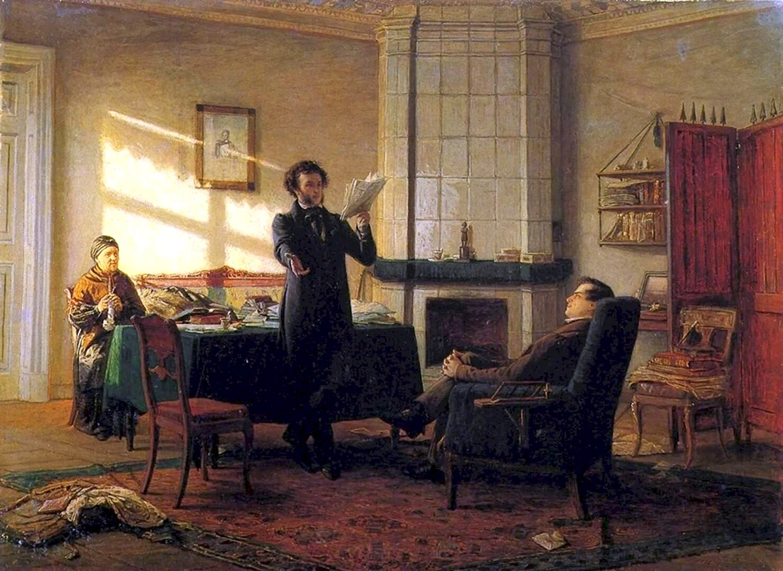 Николай ге «Пушкин в селе Михайловском» 1875.