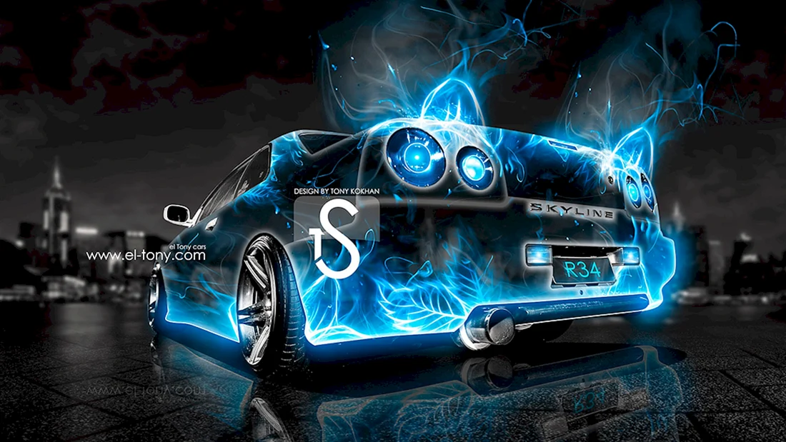 Nissan Skyline r34 неон