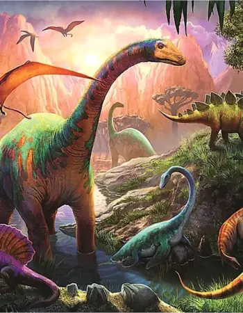 Пазл Trefl мир динозавров 16277 100 дет.