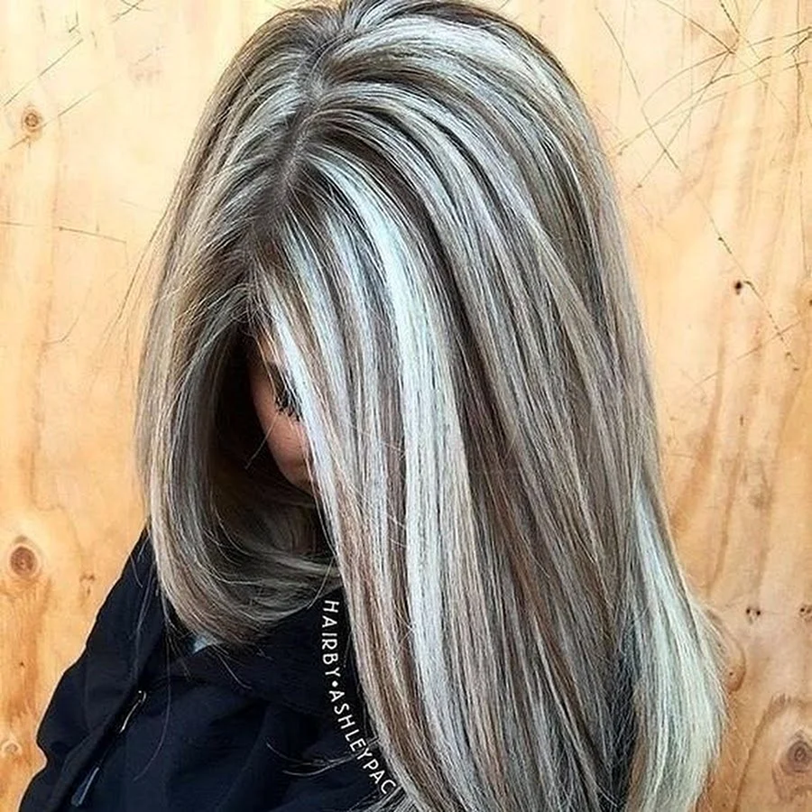 Пепельное мелирование на Каскад