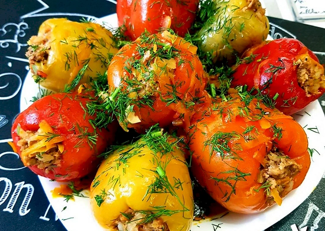 Перец фаршированный булгуром