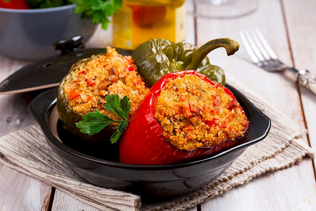 Перец фаршированный булгуром