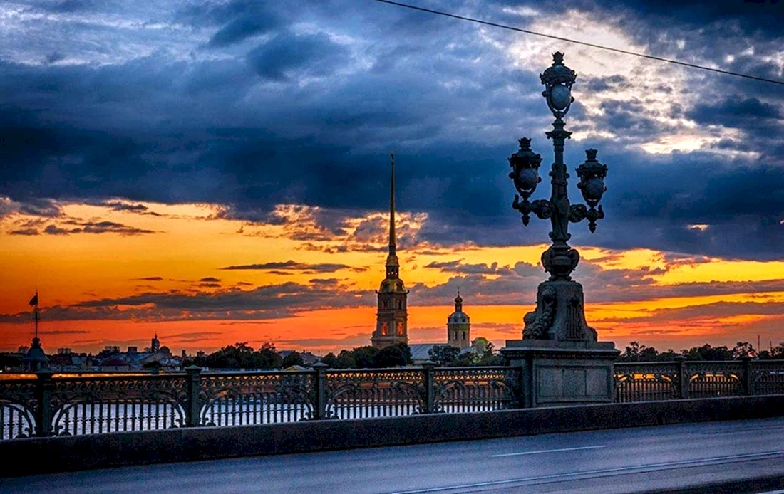 Петропавловская крепость Троицкий мост Санкт-Петербург