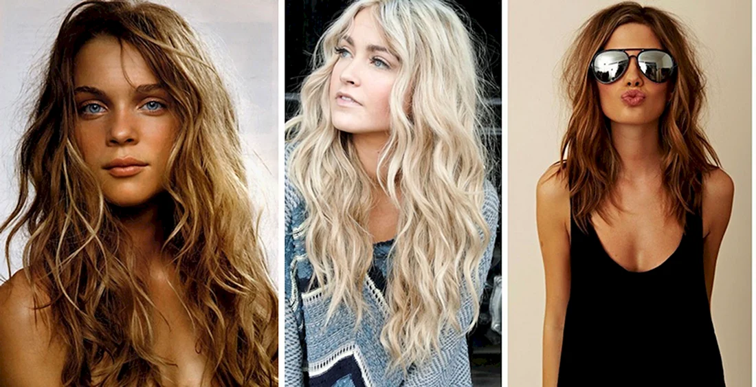 Пляжные Локоны на средние волосы