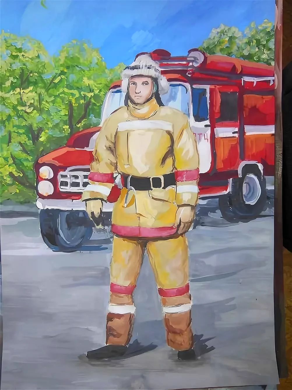 Пожарный рисунок