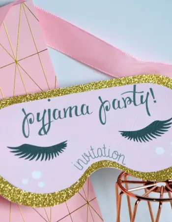 Приглашение на пижамную вечеринку в день рождения