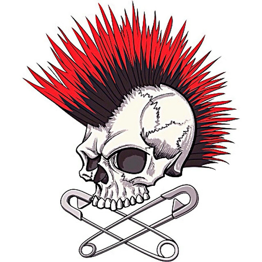 Punk Skull Mohawk
