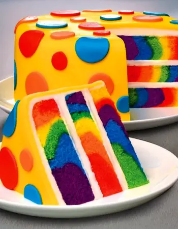 Разноцветный детский торт