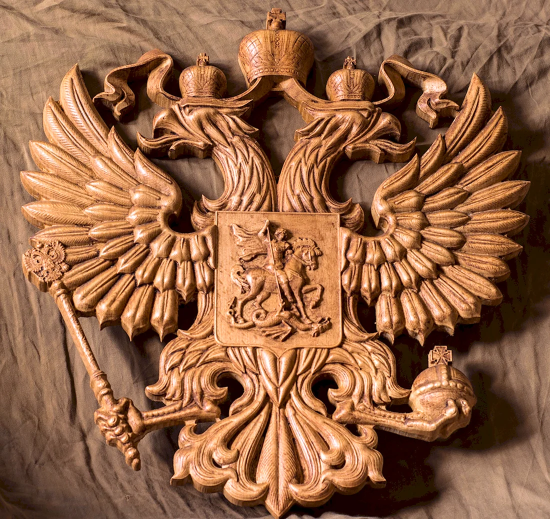 Резьба по дереву двуглавый Орел