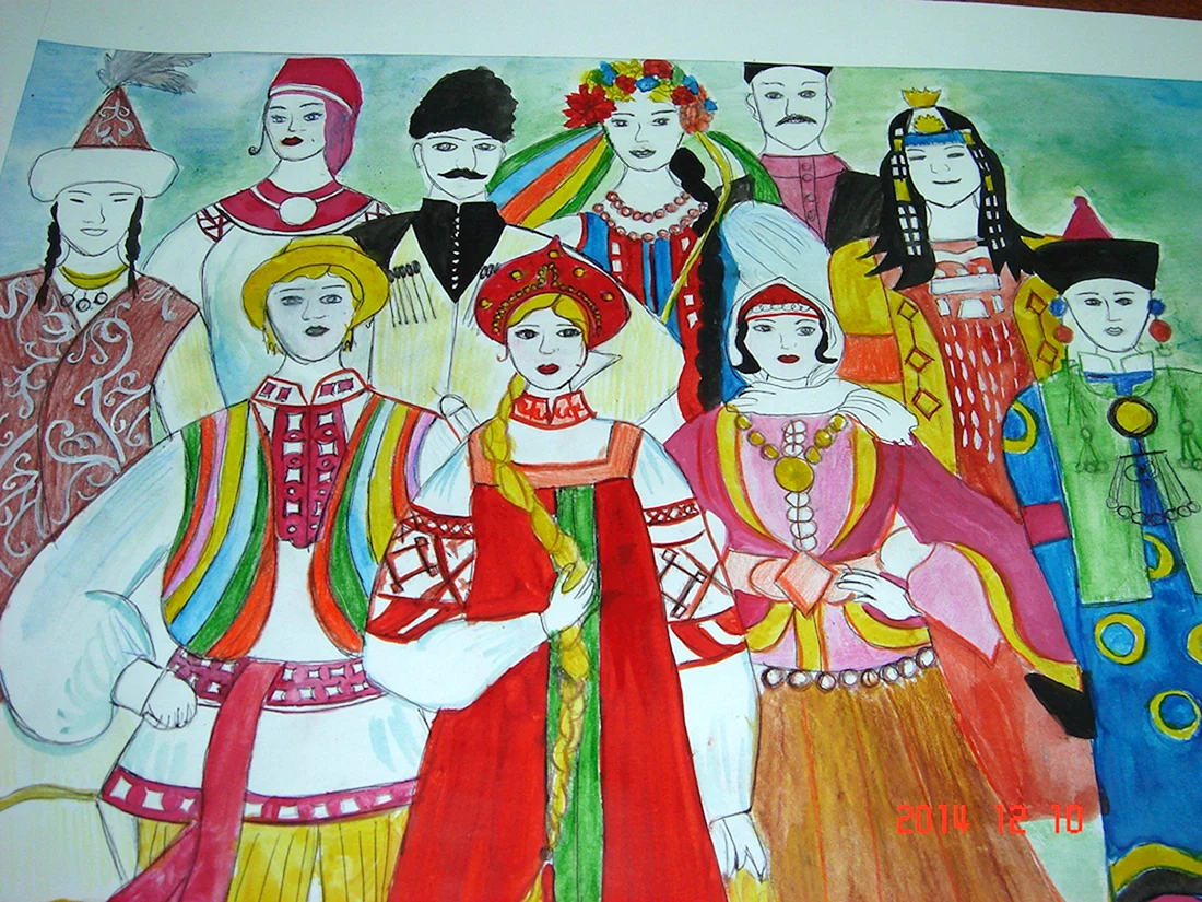 Рисование Дружба народов