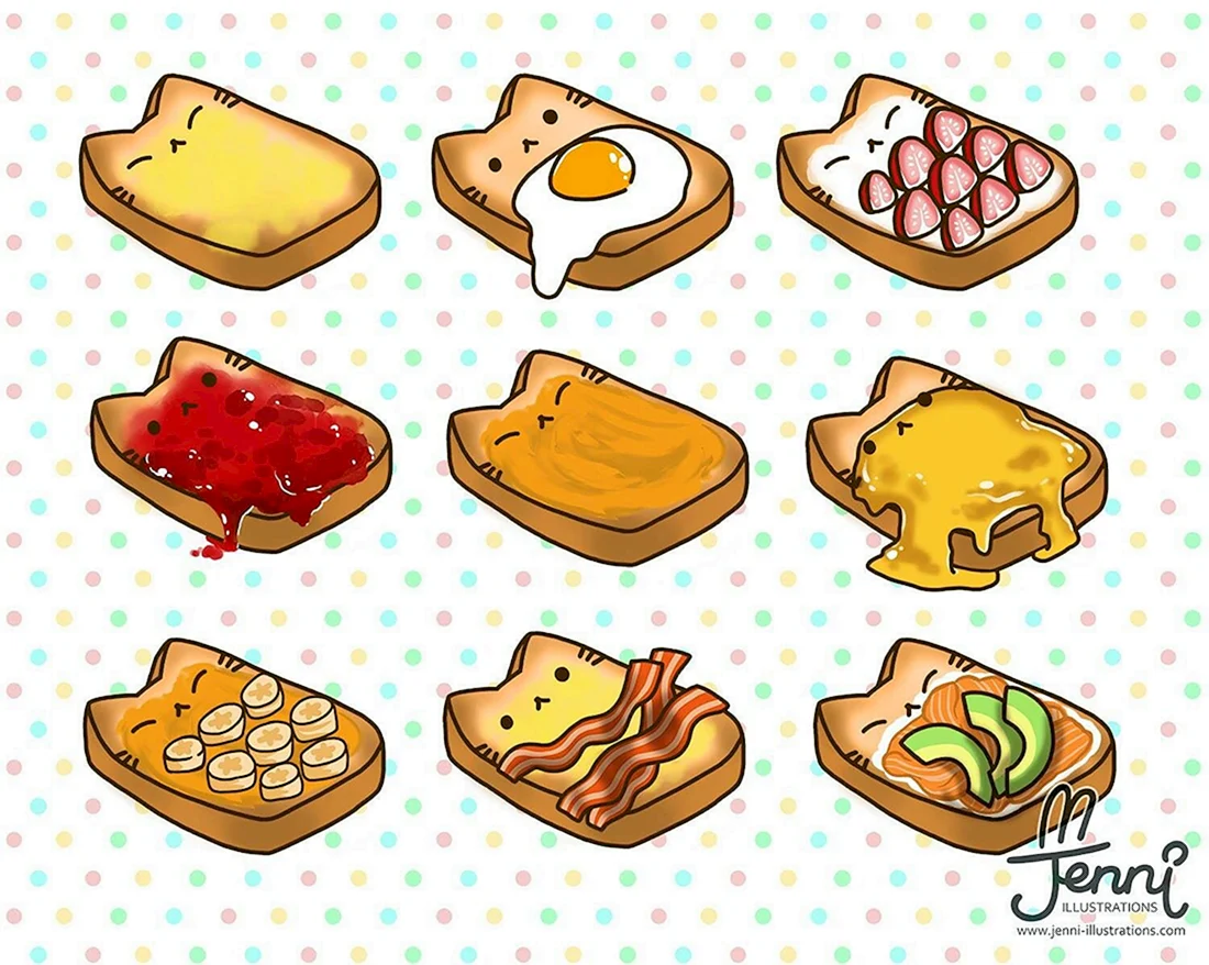 Рисунки для срисовки лёгкие еда