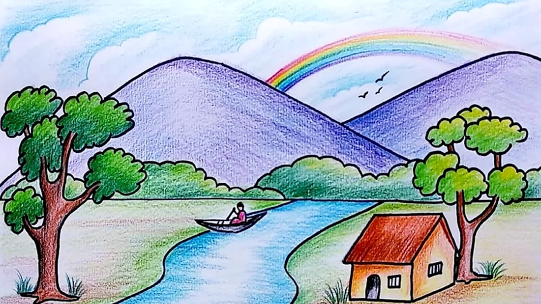 Рисунки для срисовки природа