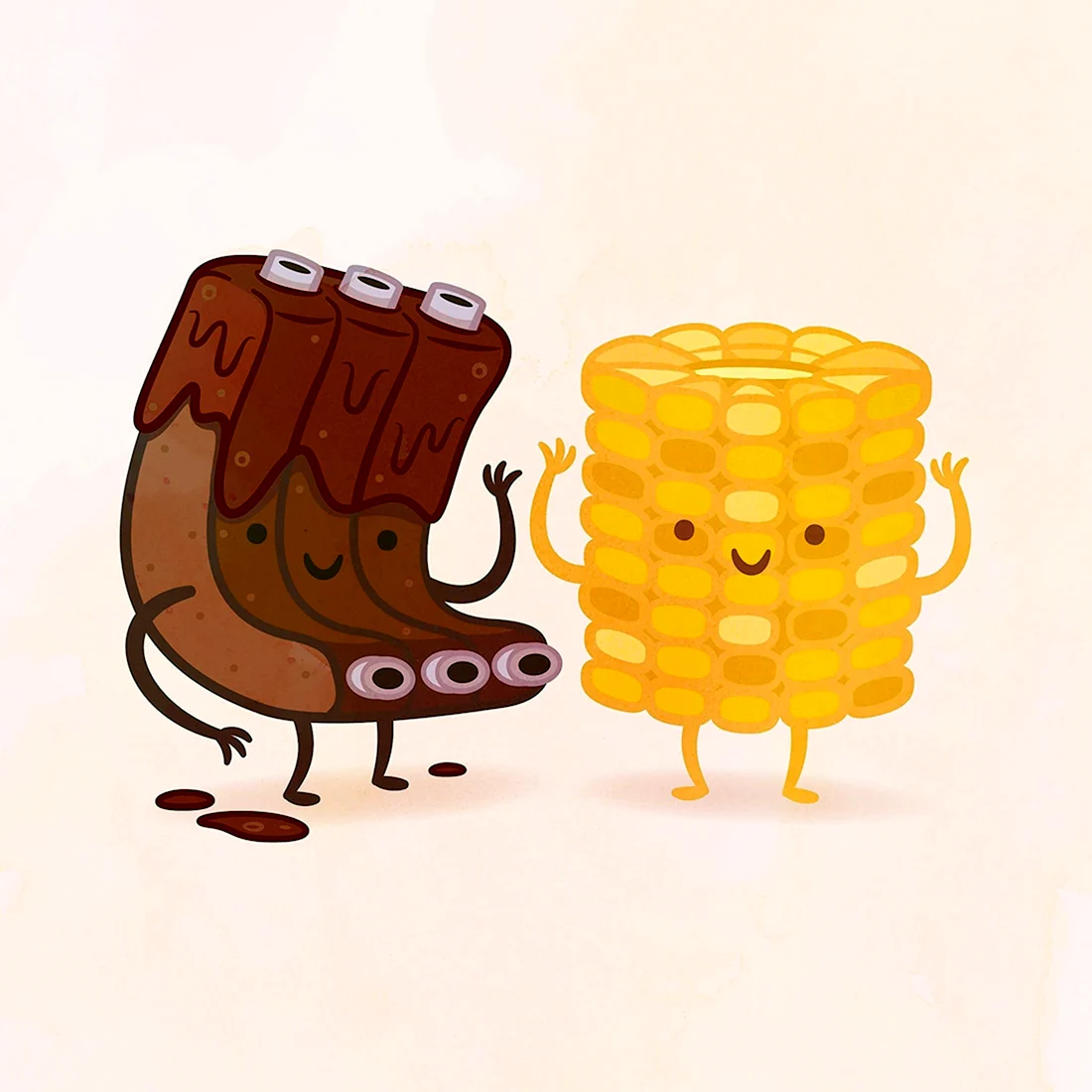 Рисунки еда с глазами