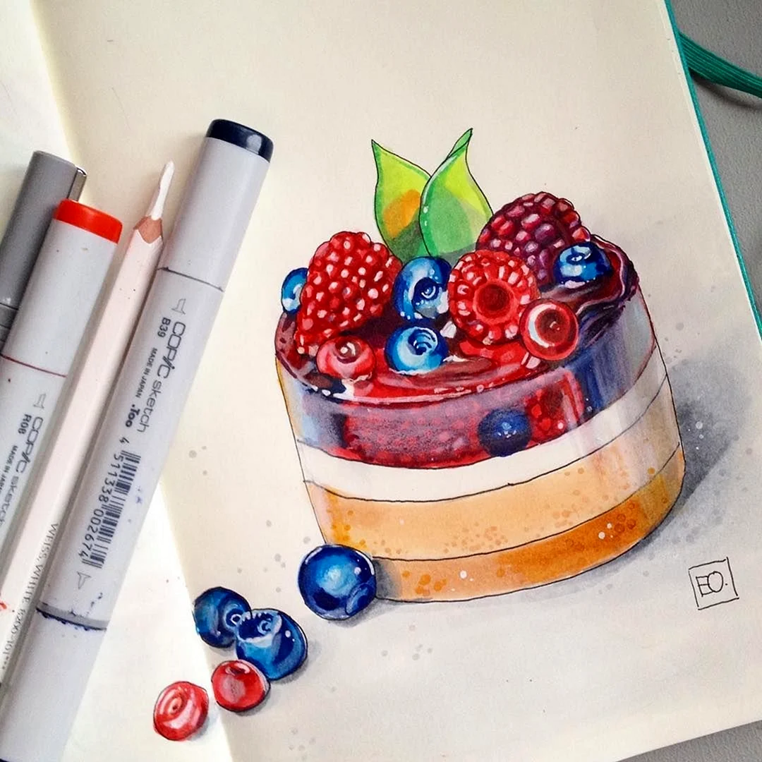 Рисунки маркерами
