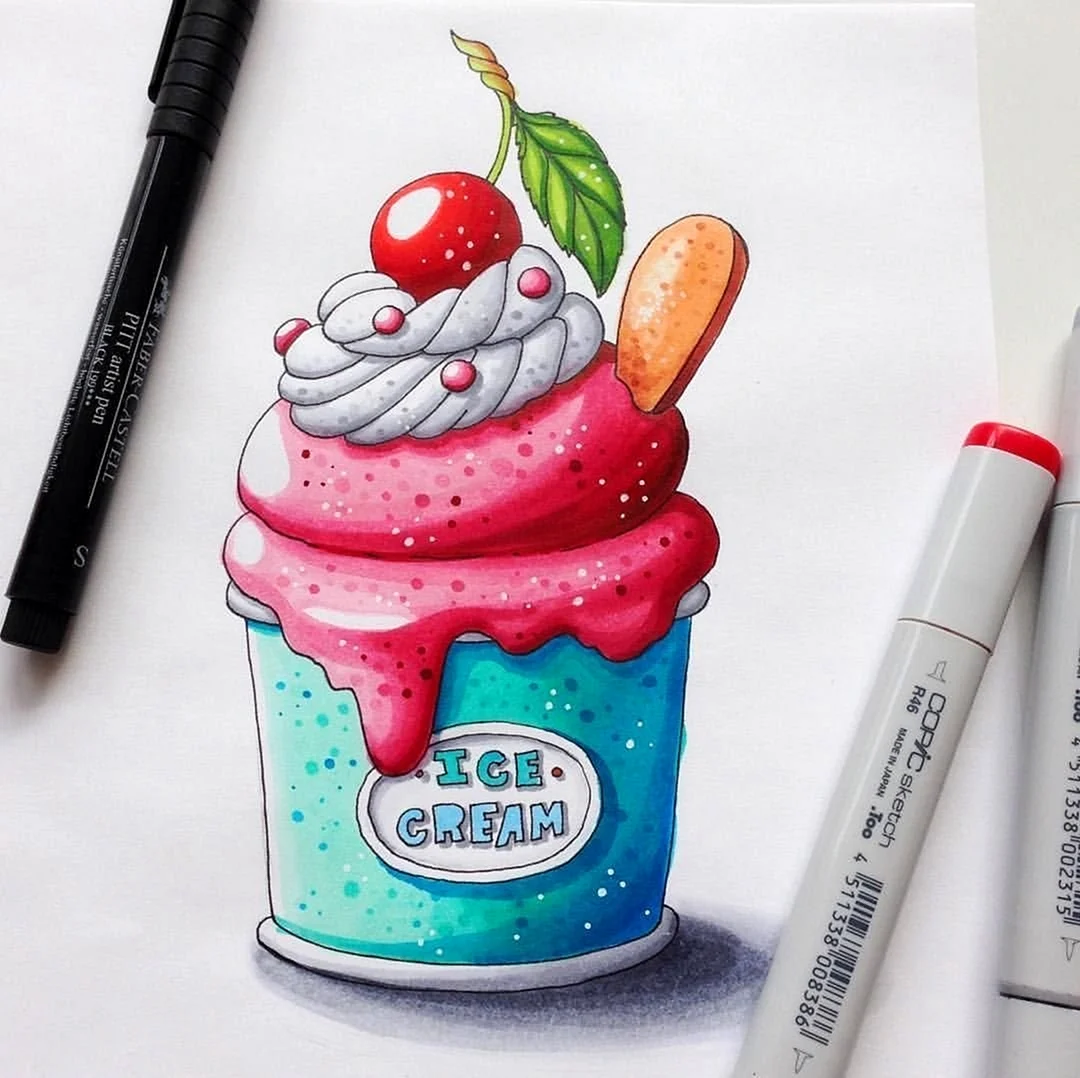 Рисунки маркерами
