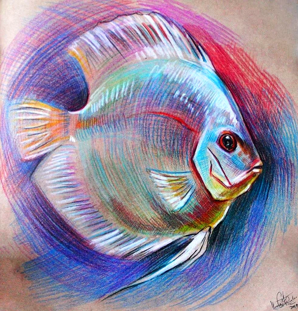 Рисунки цветными карандашами