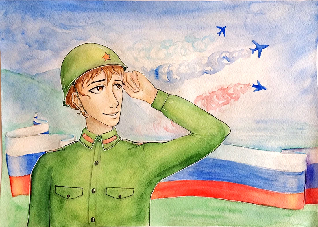 Рисунок на патриотическую тему