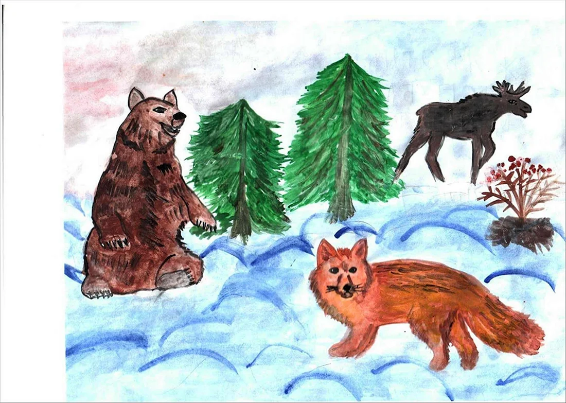 Рисунок на тему лес