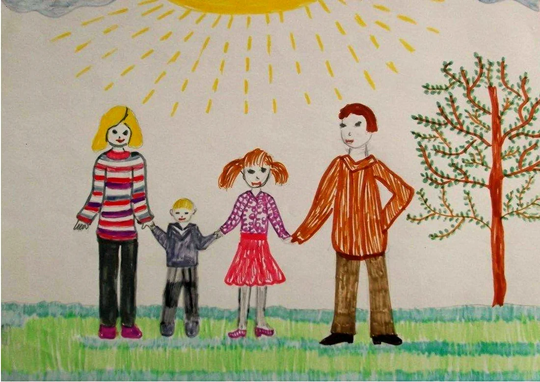 Рисунок на тему семья