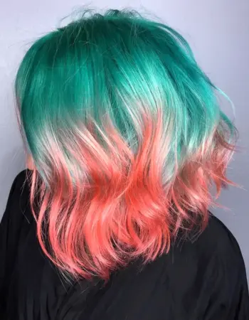 Розово зеленые волосы