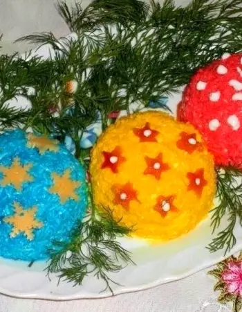 Салат новогодние шары