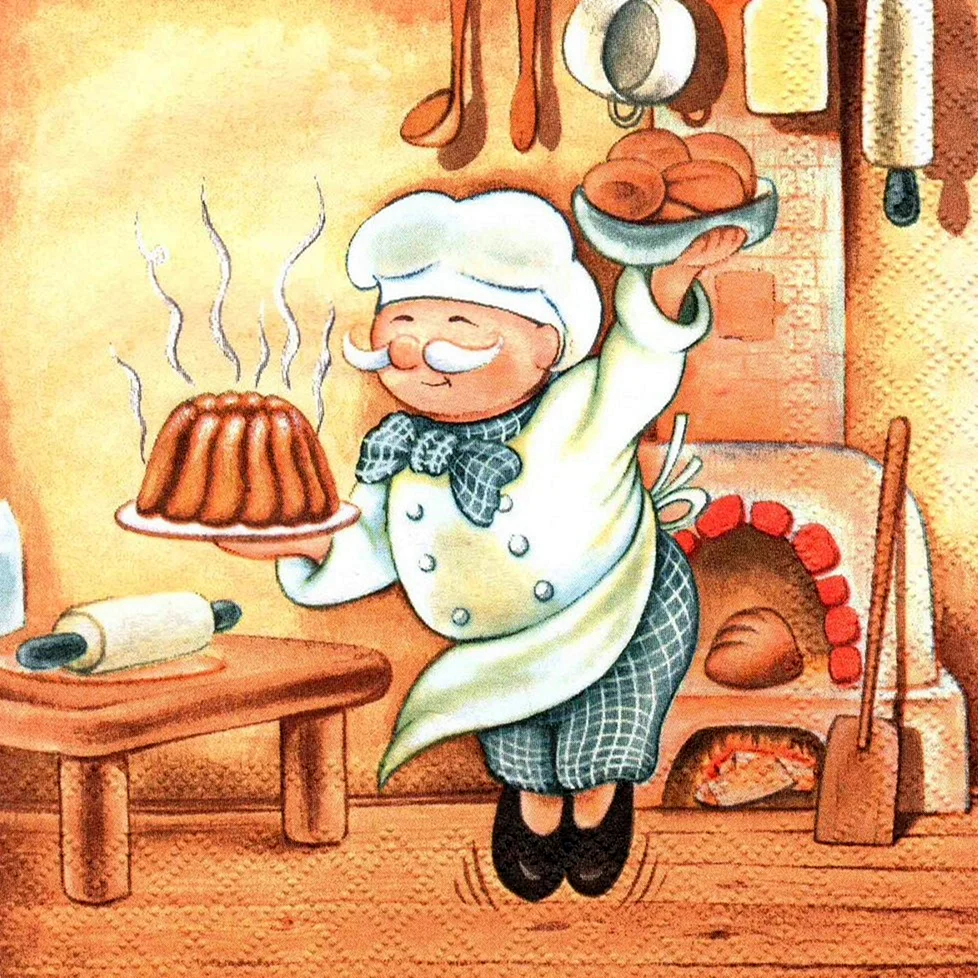 Салфетки для декупажа с поварами