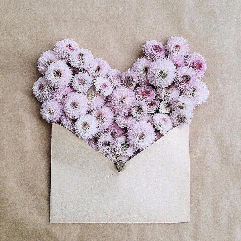 Сердце из цветов