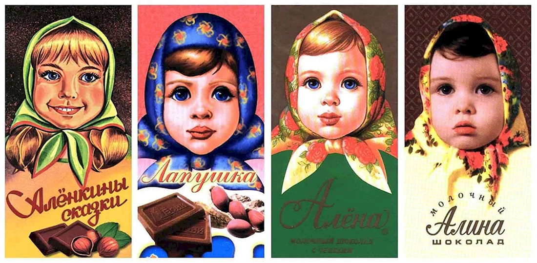 Шоколад Аленка СССР обертки
