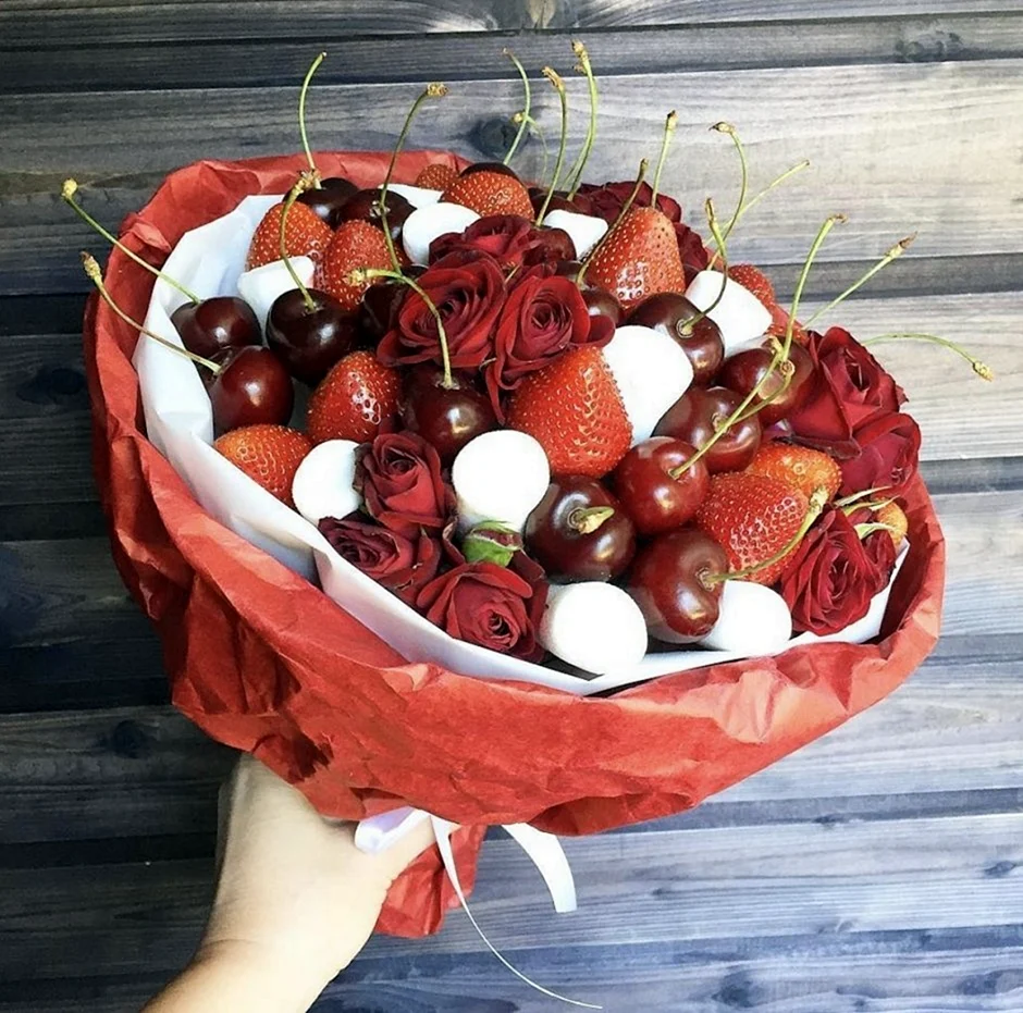 Съедобные букеты для женщин