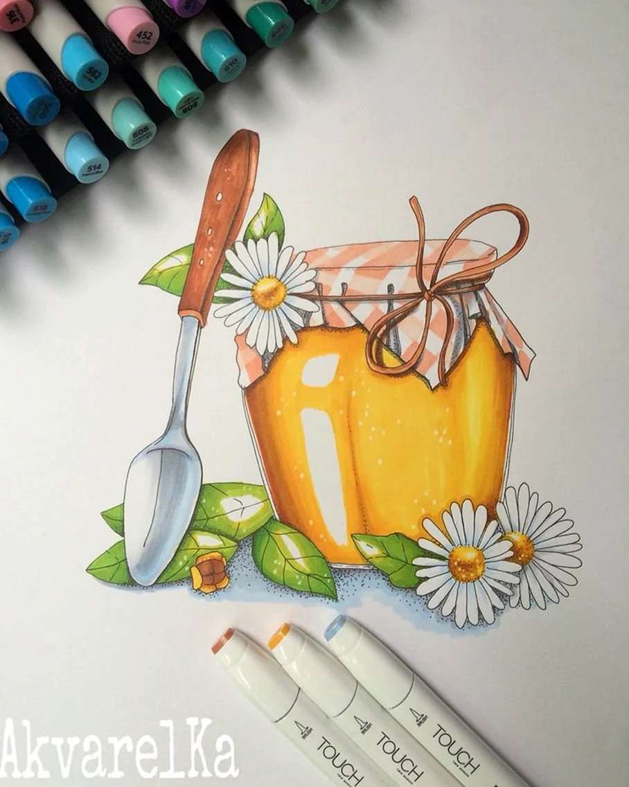 Скетчи маркерами