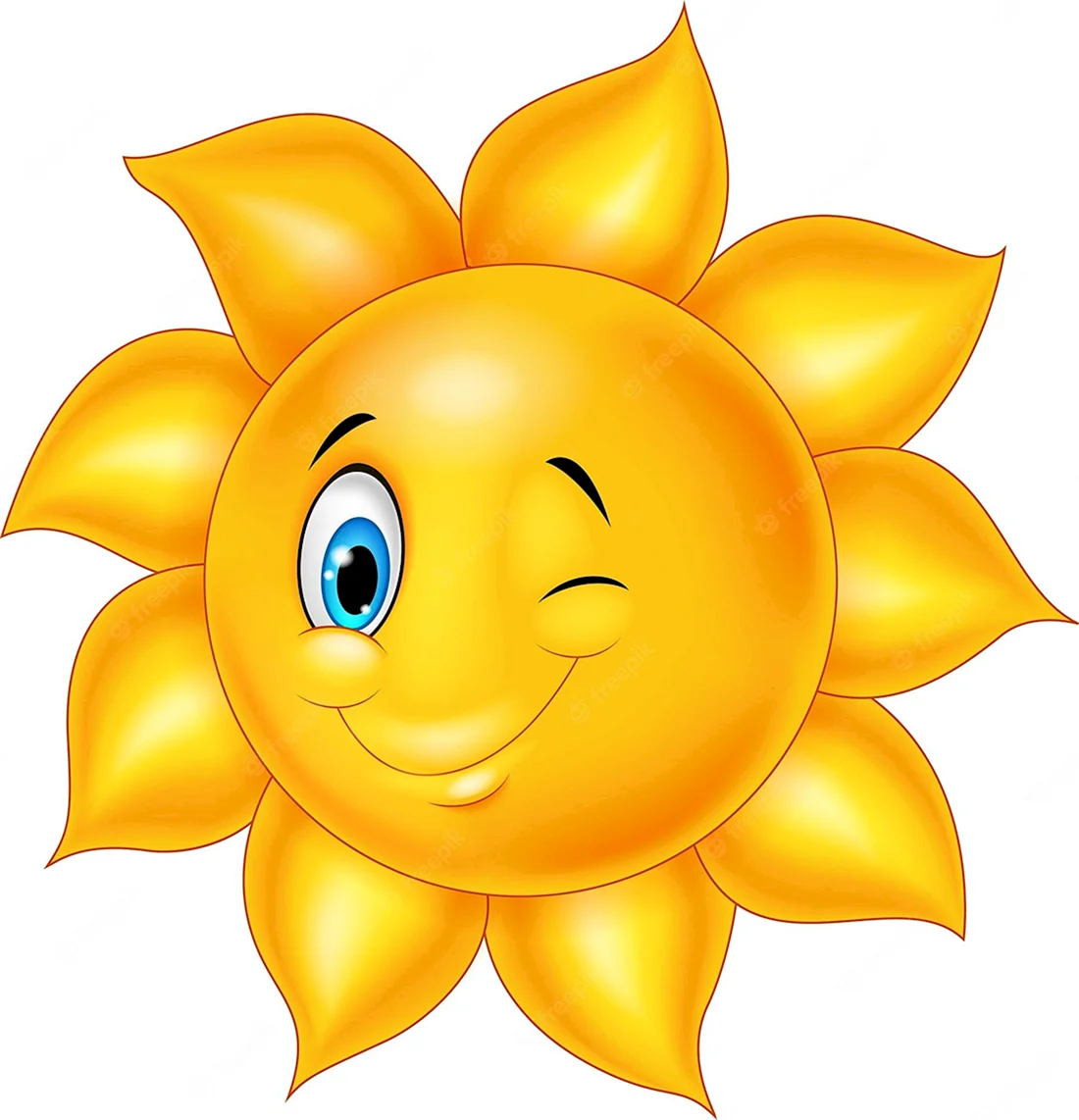 Солнце мультяшное