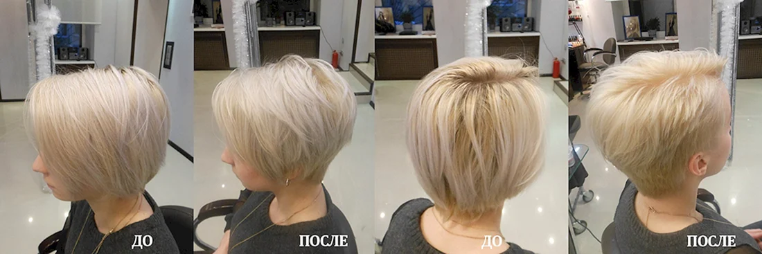 Стрижка асимметрия сзади