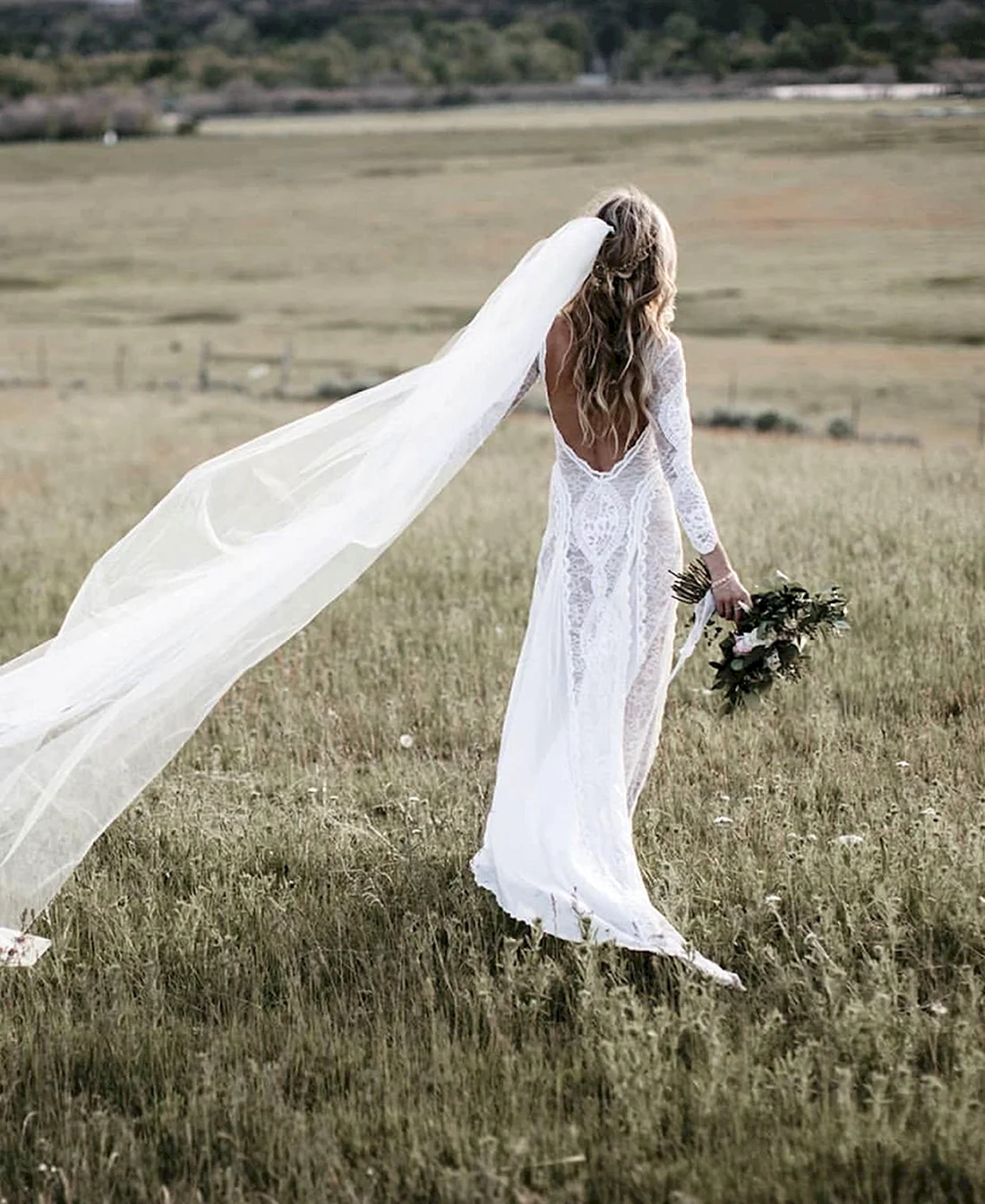 Свадебное бохо-платье vestido de noiva