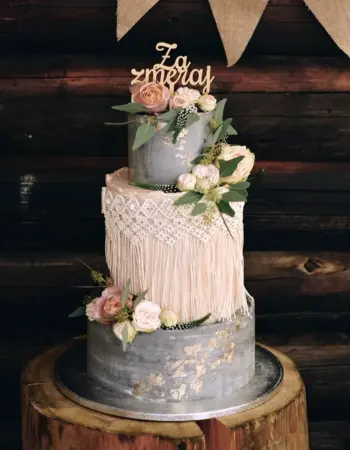 Свадебный торт бохо Шик