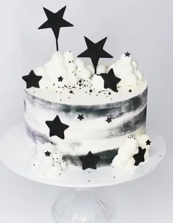 Торт черно белый