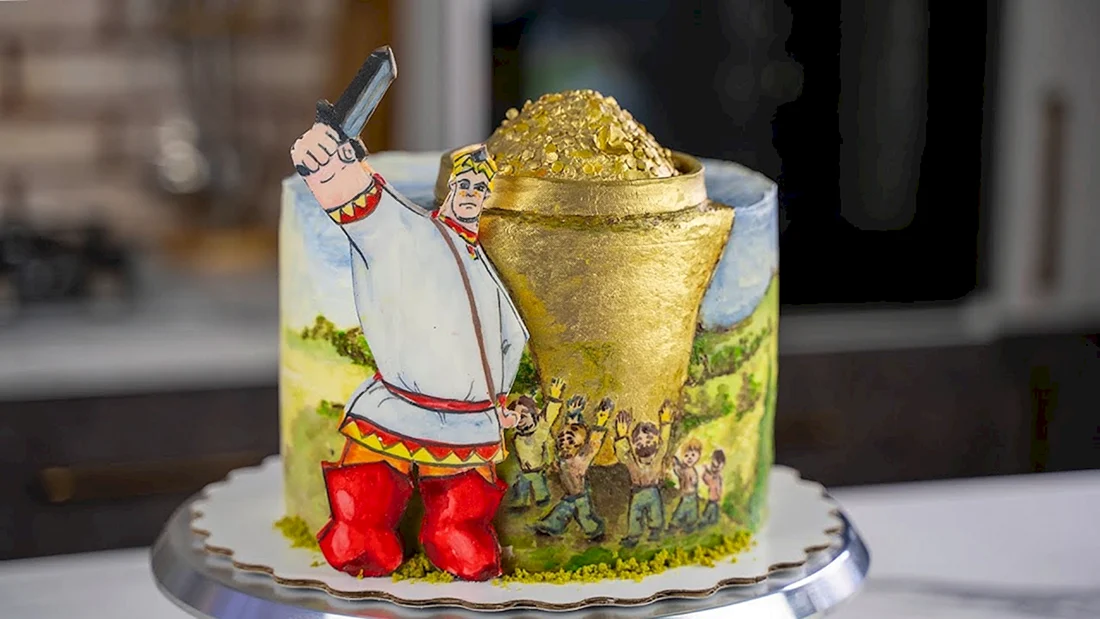 Торт с богатырями