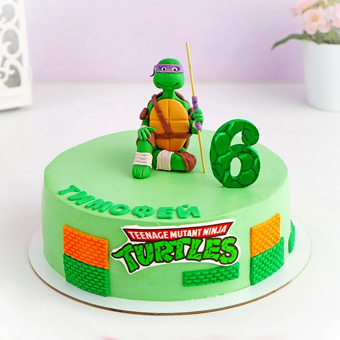 Торт с черепашками ниндзя для мальчика 5 лет