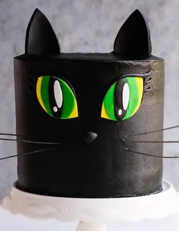 Торт с черным котом